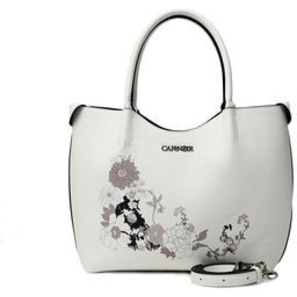 Borsa a tracolla con zip nero e bianco Café Noir