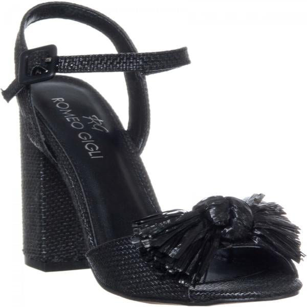 Sandali con cinturino e punta tonda nero Gattinoni