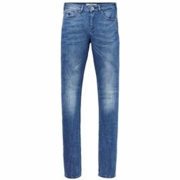 Pantaloni skinny con zip in denim 92% cotone blu Scotch & Soda
