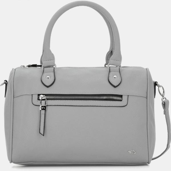 Borsa a mano con zip e tracolla regolabile grigio Carpisa