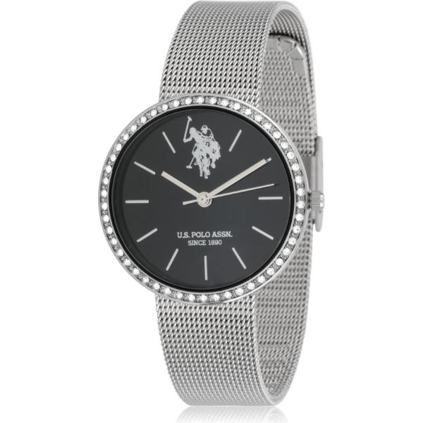 Orologio in in maglia bianco e nero e argento U.S. Polo Watches&Jewels