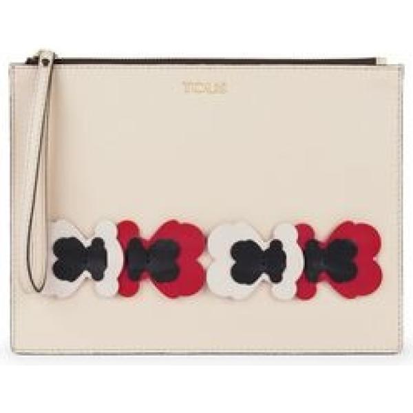 Pochette con zip beige Tous