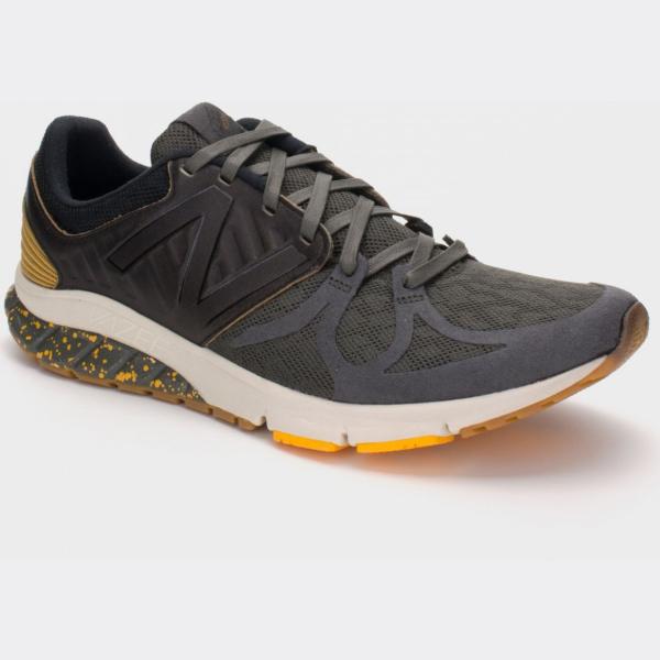Sneakers con punta tonda grigio e nero New Balance