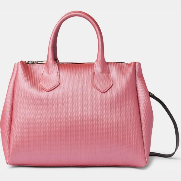 Borsa a tracolla effetto metallizzato con zip rosa Gianni Chiarini