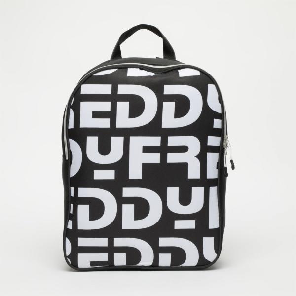 Zaino con stampa e zip con scomparti nero Freddy