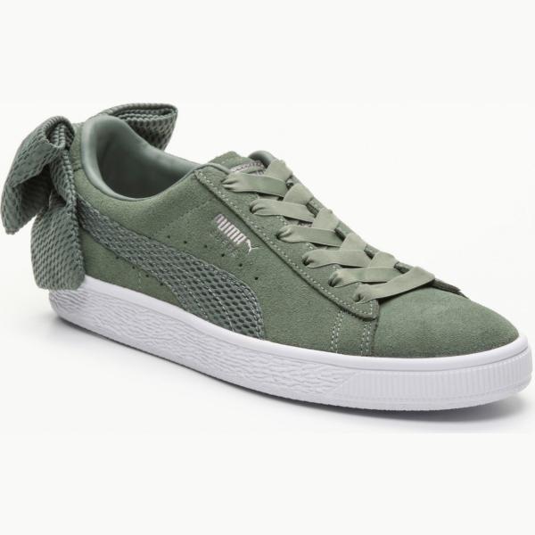 Sneakers effetto scamosciato kaki Puma