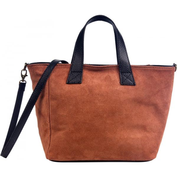 Shopping bag con manico e zip interno foderato con tracolla regolabile bianco Firenze