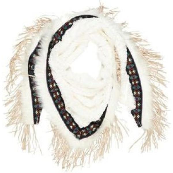Foulard con stampa e ricamo bianco La chiquita