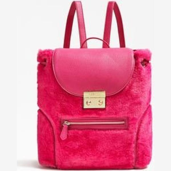 Zaino con bretelle e zip fucsia Guess