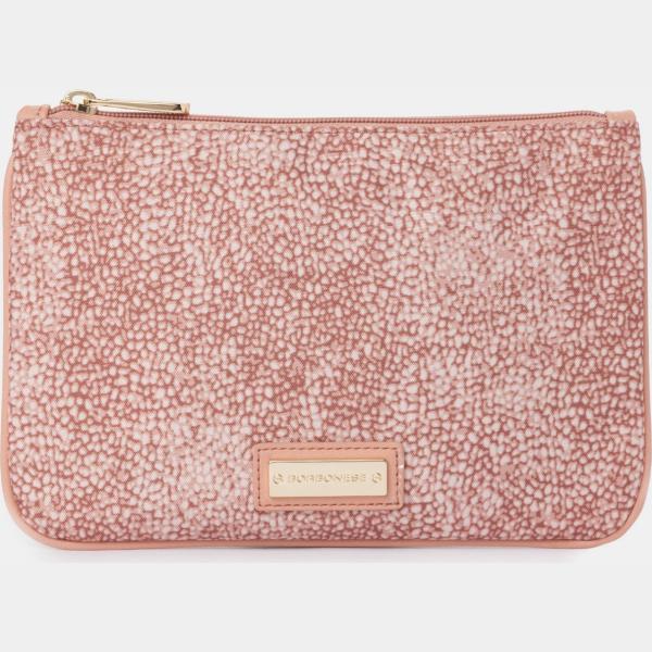 Pochette con zip rosa Borbonese
