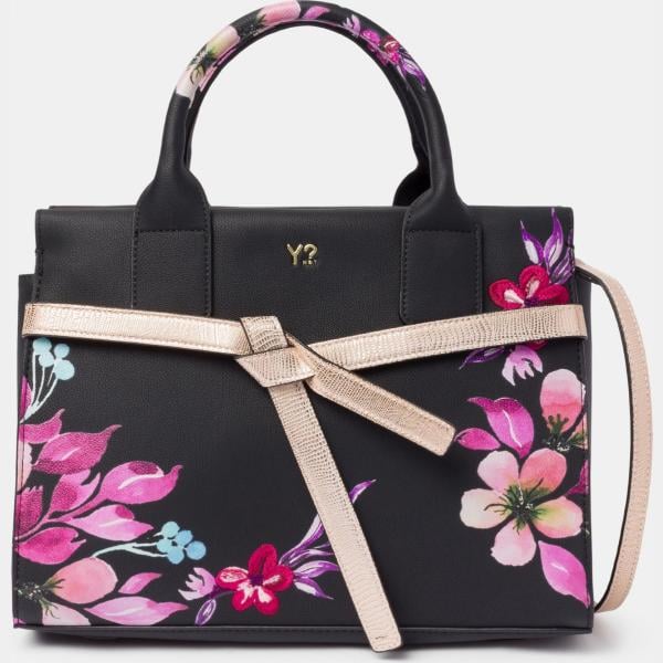Borsa a mano con tracolla regolabile nero Y Not
