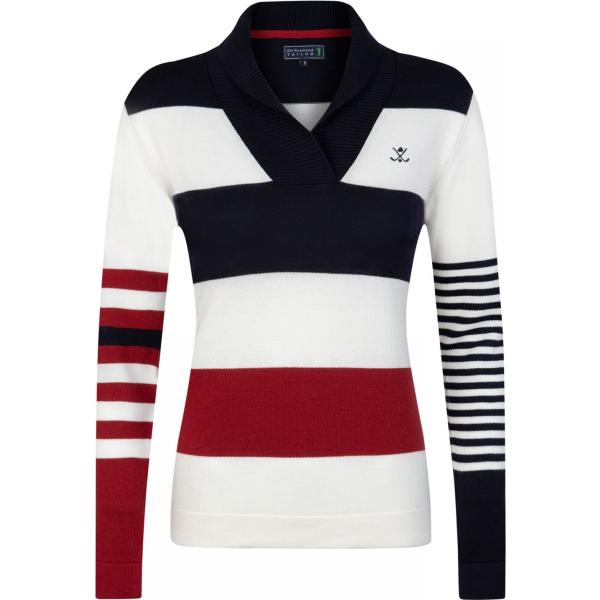 Maglia a righe bianco e navy e rosso Sir Raymond Tailor