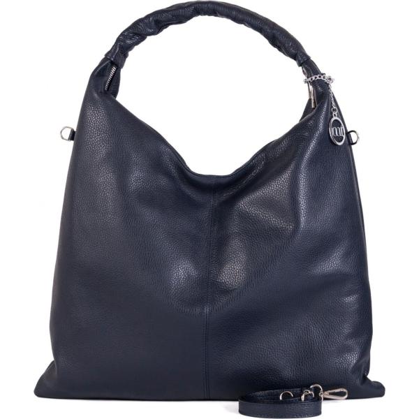 Borsa a tracolla con tracolla regolabile blu Italian bags