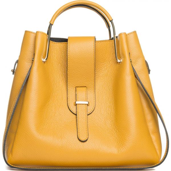 Borsa a tracolla giallo Italian bags