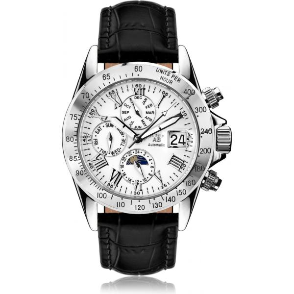 Orologio con cinturino nero e argento e bianco Andre Belfort