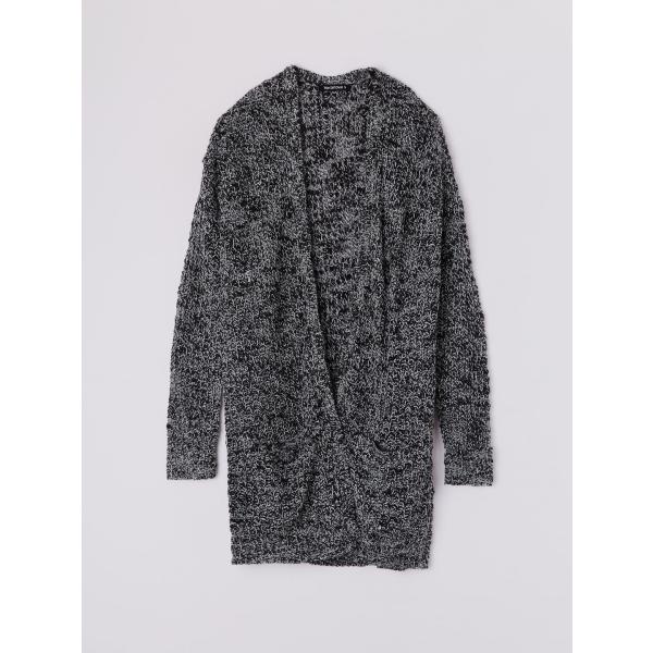 Cardigan maxi tinta unita nero Terranova nero tinta unita