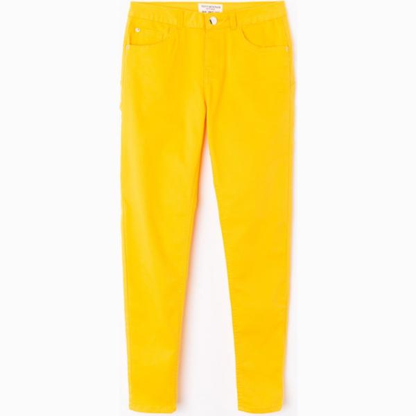 Pantalone elasticizzato giallo Terranova giallo tinta unita