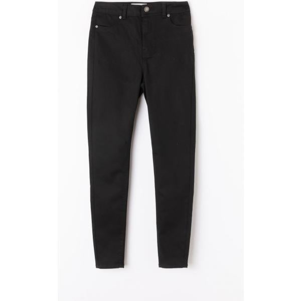 Pantalone skinny vita alta tinta unita nero Terranova nero tinta unita