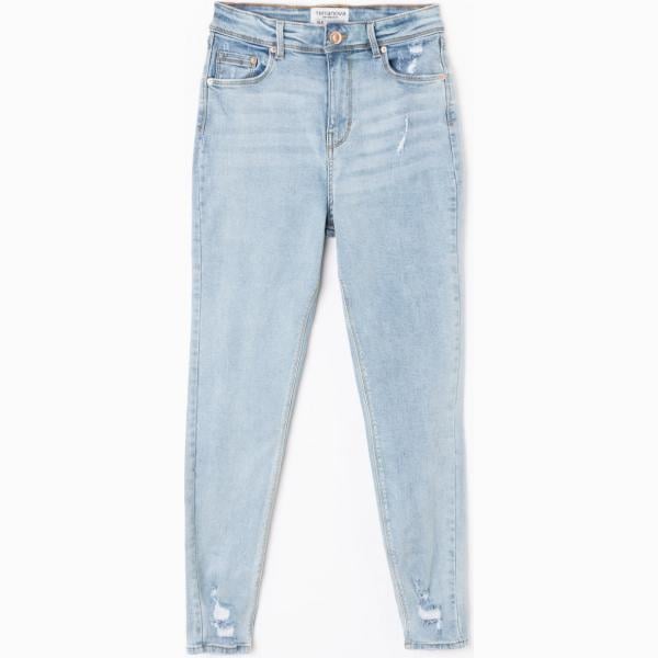 Jeans skinny crop in denim blu Terranova blu