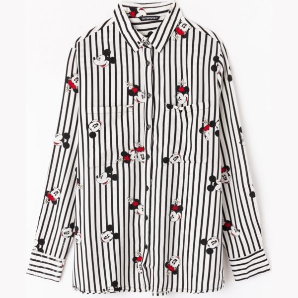 Camicia con taschini a righe bianco Terranova bianco a righe