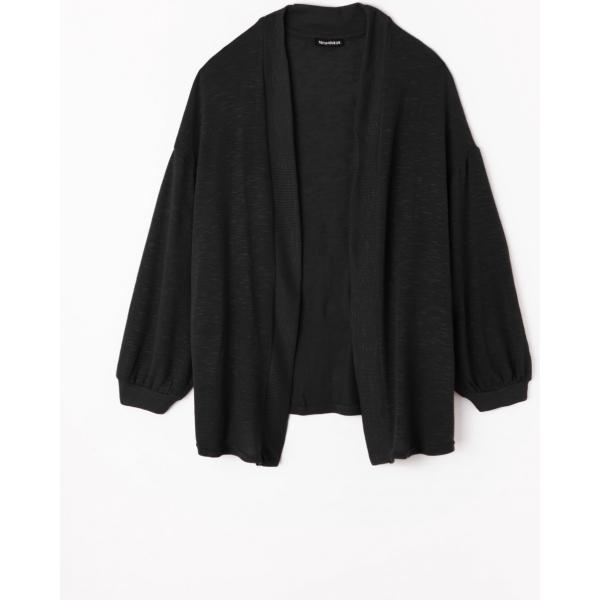 Cardigan collo aperto tinta unita nero Terranova nero tinta unita