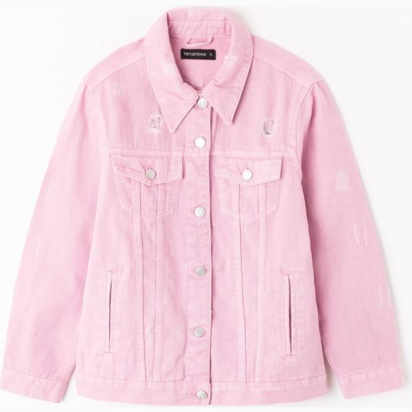 Giacca jeans rosa Terranova