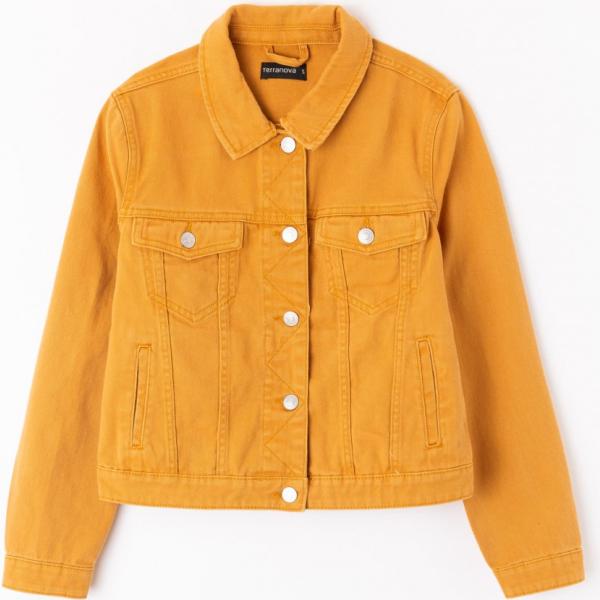 Giacca jeans crop giallo Terranova