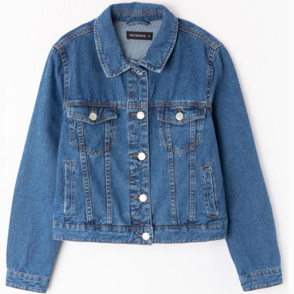 Giacca in denim blu Terranova blu