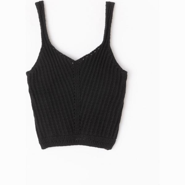 Top in in maglia nero Terranova nero