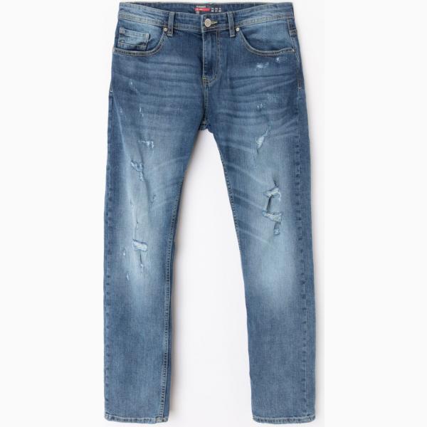 Pantalone a sigaretta in denim blu Terranova blu