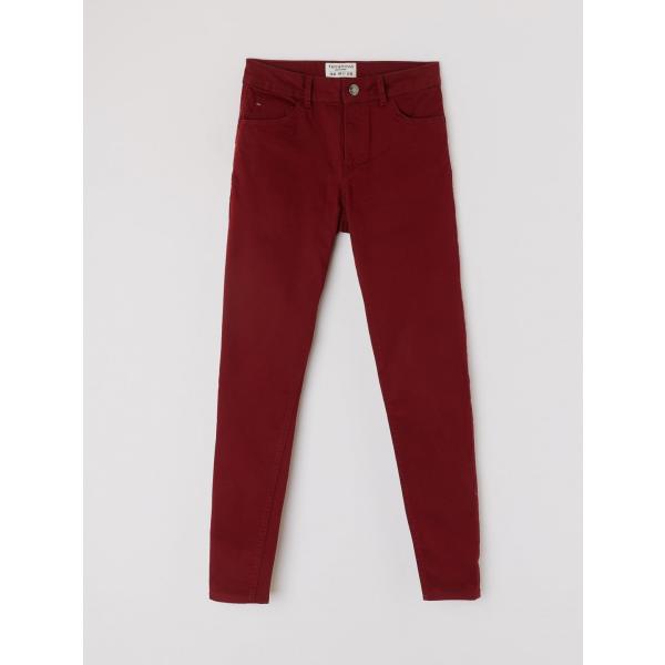 Pantalone tinta unita bordeaux Terranova viola tinta unita
