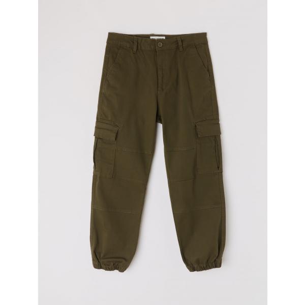 Pantalone cargo stile militare tinta unita verde Terranova verde tinta unita