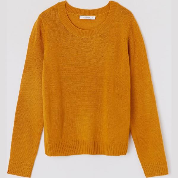 Maglione girocollo giallo Terranova giallo