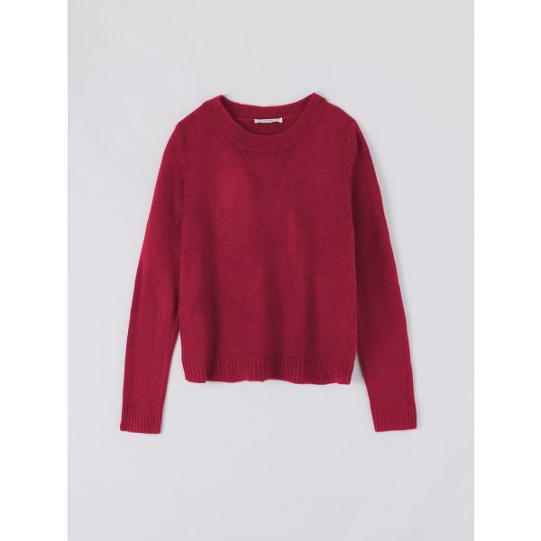 Maglione girocollo fucsia Terranova viola