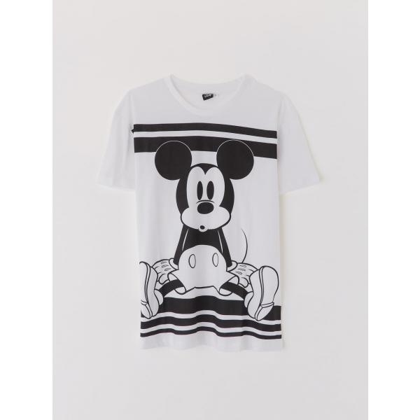 T-shirt effetto ottico girocollo a maniche corte bianco Terranova bianco con stampe
