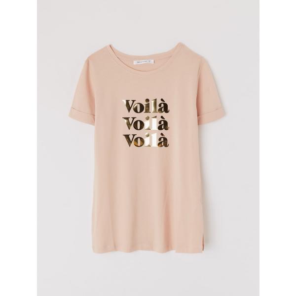 T-shirt girocollo a maniche corte rosa Terranova rosa