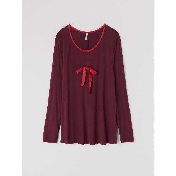 T-shirt con fiocco Terranova viola