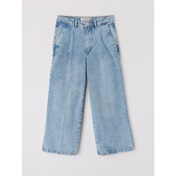 Jeans a culottes in denim con tasche blu Terranova blu