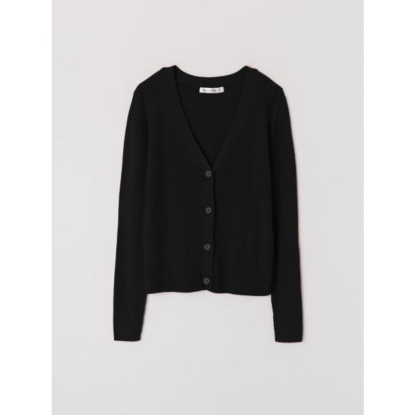 Cardigan tinta unita nero Terranova nero tinta unita