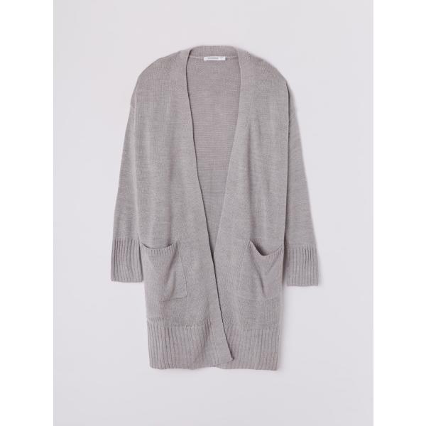 Cardigan melange con tasche grigio Terranova grigio tinta unita