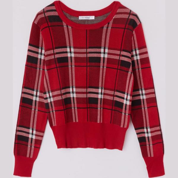 Maglione fantasia rosso Terranova rosso