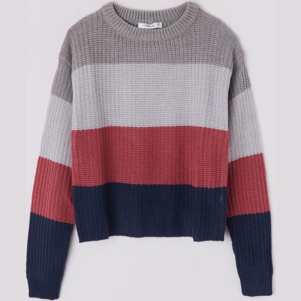Maglia a righe blu Terranova blu a righe