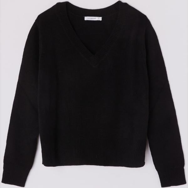 Maglione con scollo nero Terranova nero