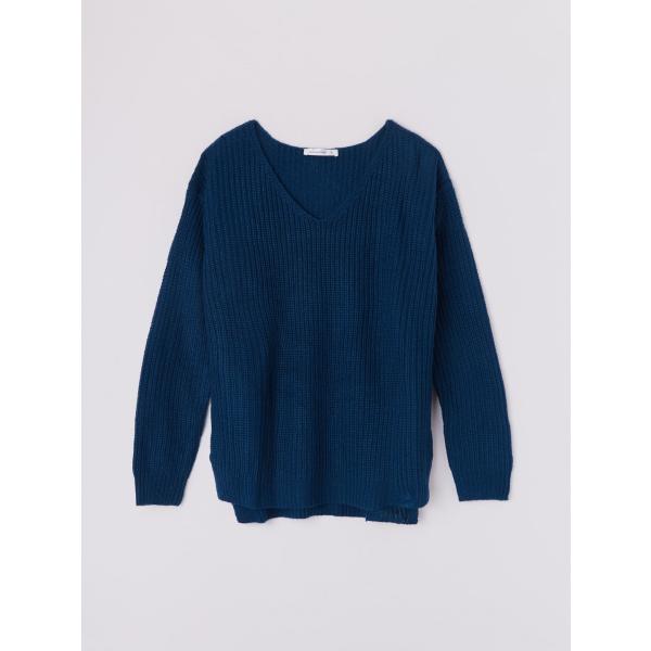 Maglione blu Terranova blu tinta unita