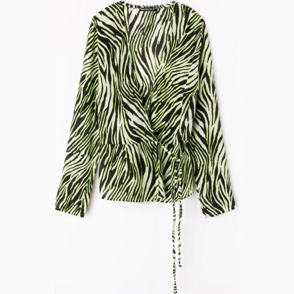 Blusa verde Terranova verde animalier