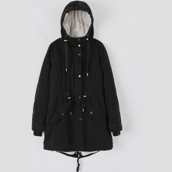 Parka tinta unita nero Terranova nero tinta unita