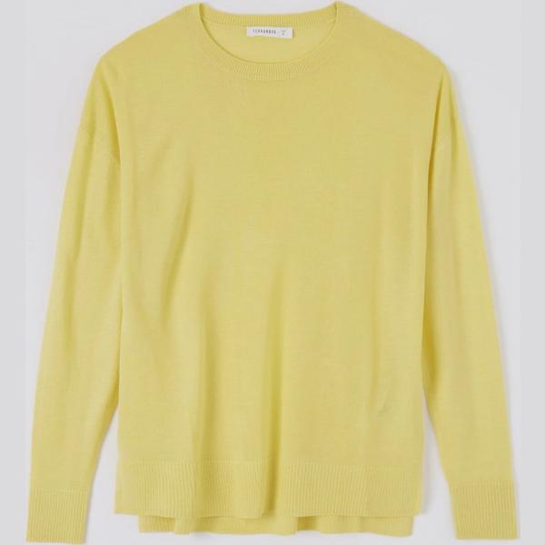 pullovers Terranova giallo tinta unita