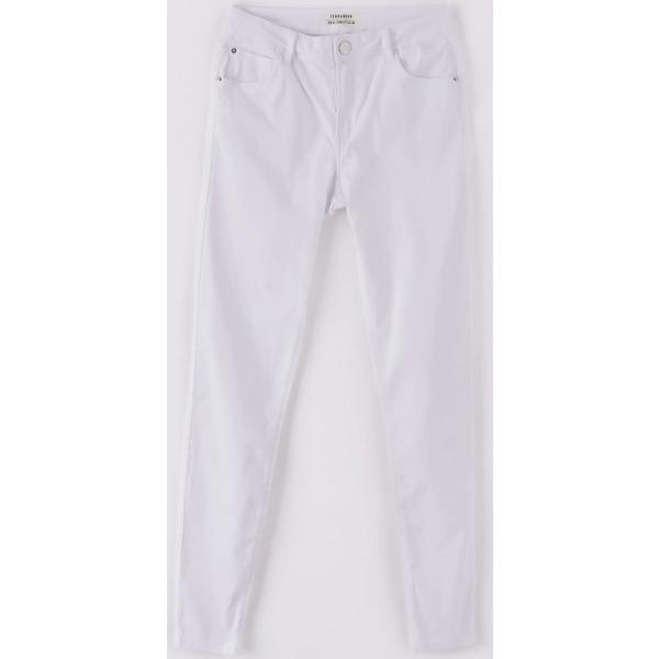 pantaloni skinny Terranova bianco tinta unita