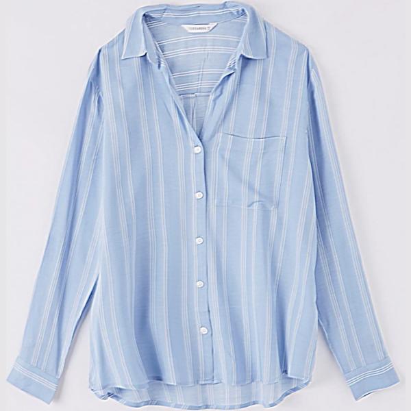 camicie Terranova blu a righe