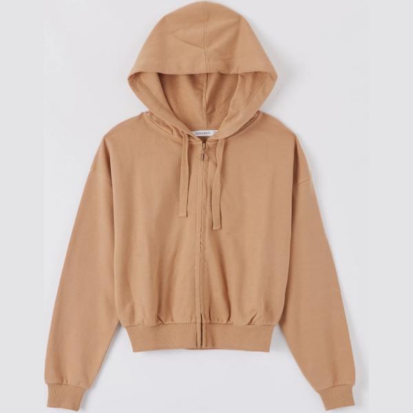 felpe con cappuccio Terranova grigio tinta unita